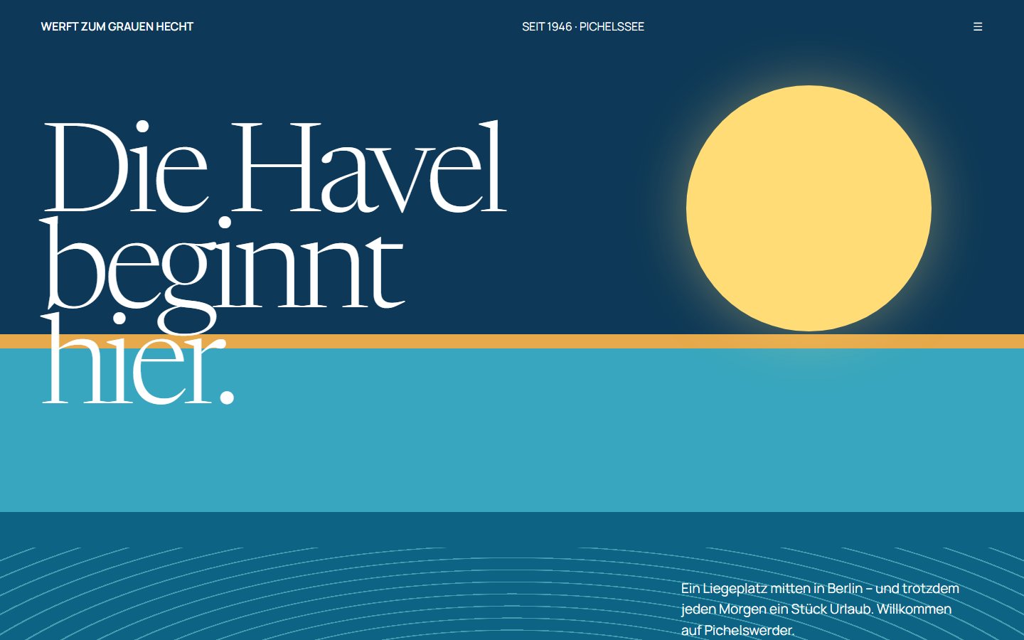 Website-Konzept Werft zum grauen Hecht